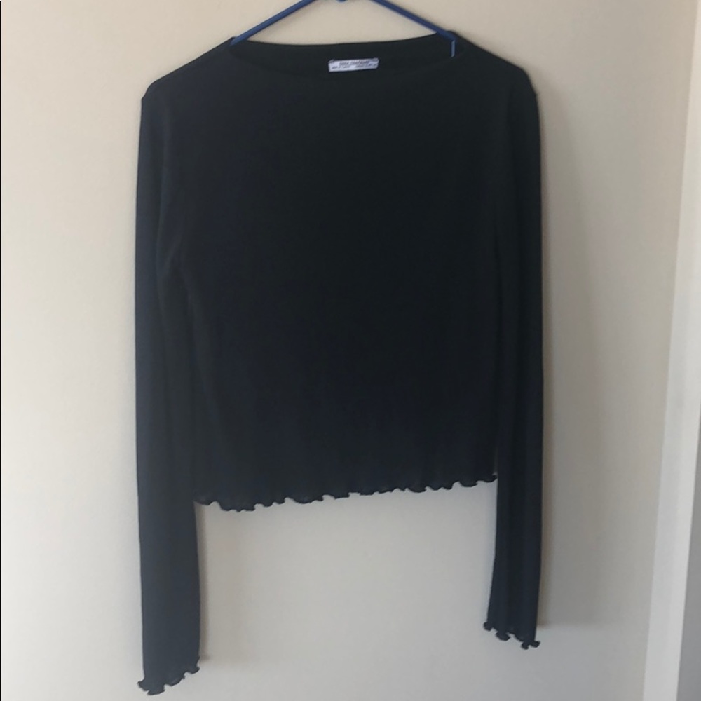 Zara black cropped top